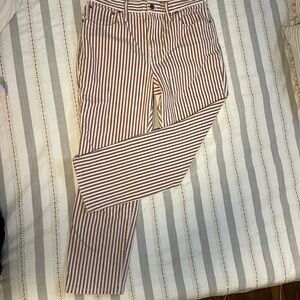 Madewell size 29 red/maroon striped jeans